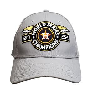Houstons Astros Hat Adult Mens Gray World Series Champions Snapback 2022 New Era